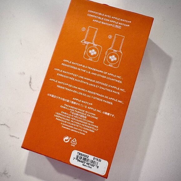 NWT! New! Tory Burch Apple Watch Band 38-45mm -Mcgraw Leather -Tan - Picture 4 of 11